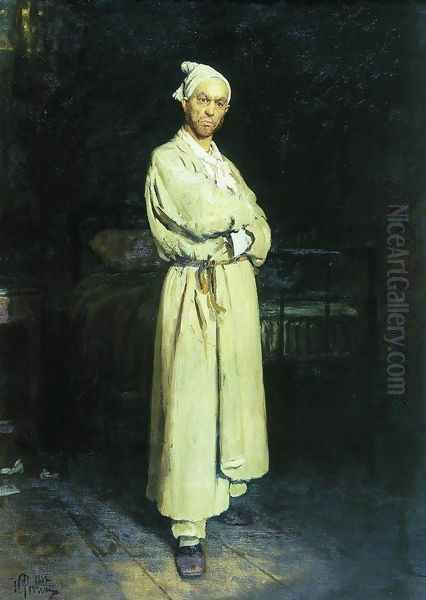 Poprishchin (protagonist of the novel by Nikolai Vasilievich Gogol 'Diary of a Madman') Oil Painting by Repin Iliya