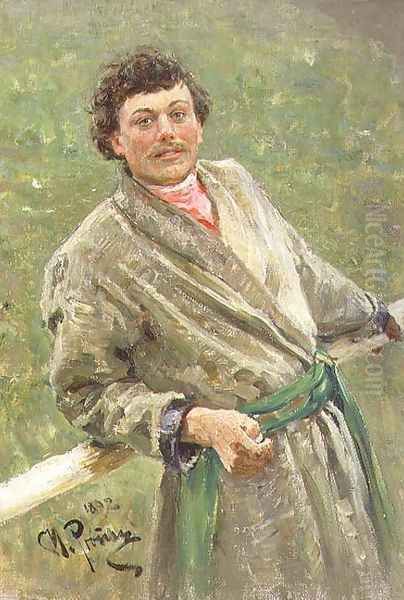 The Byelorussian, portrait of the peasant S. Shavrov, 1892 Oil Painting by Repin Iliya