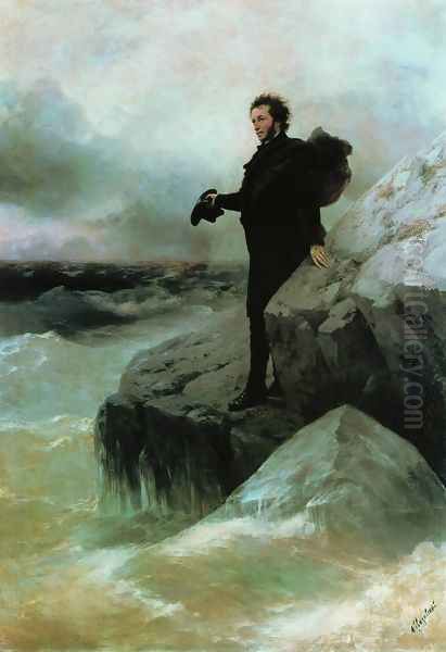 Pushkin's Farewell to the sea Oil Painting by Repin Iliya