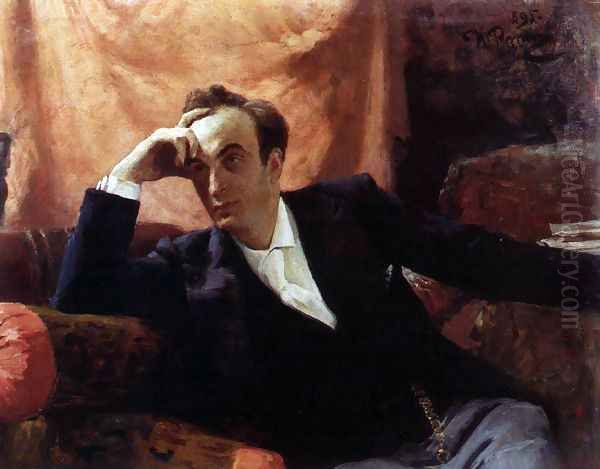 Portrait of actor and dramatist Grigory Grigorievich Ghe Oil Painting by Repin Iliya