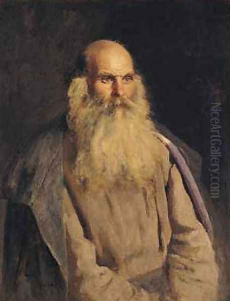 Study of an Old Man Oil Painting by Repin Iliya
