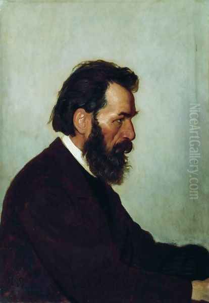 Portrait of architect Aleksey Ivanovich Shevtsov Oil Painting by Repin Iliya