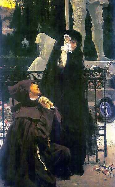 Stone Guest. Don Juan and Donna Anna. Oil on canvas Oil Painting by Repin Iliya