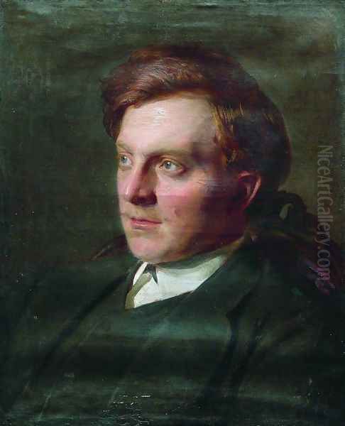 Portrait of Ivan Timofeevich Savenkov in his St. Petersburg university student years Oil Painting by Repin Iliya