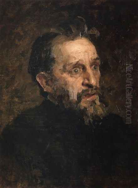 Portrait of painter Grigory Grigoryevich Myasoyedov 2 Oil Painting by Repin Iliya