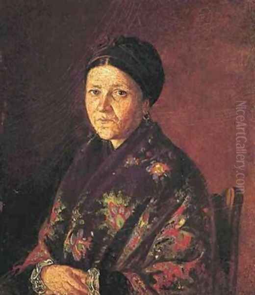 Portrait of A.S. Bocharova, The Artist's Aunt Oil Painting by Repin Iliya