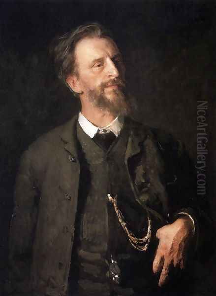Portrait of painter Grigory Grigoryevich Myasoyedov Oil Painting by Repin Iliya