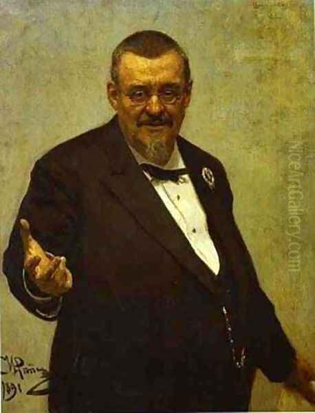 Portrait Of The Lawyer Vladimir Spasovitch 1891 Oil Painting by Repin Iliya