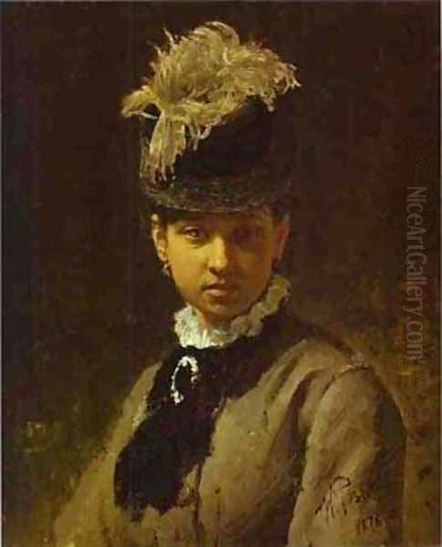 Portrait Of Dmitry Mendeleev 1887 Oil Painting by Repin Iliya