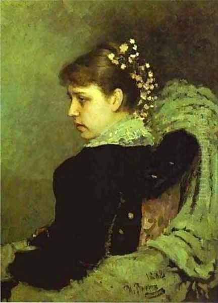 Portrait Of T A Mamontova 1882 Oil Painting by Repin Iliya