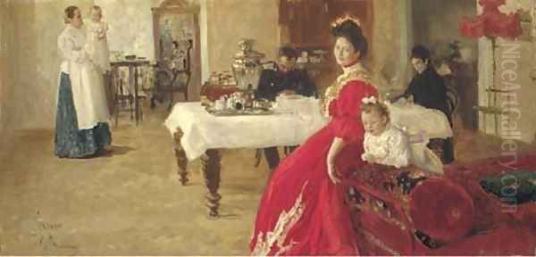 Study of a family portrait Oil Painting by Repin Iliya