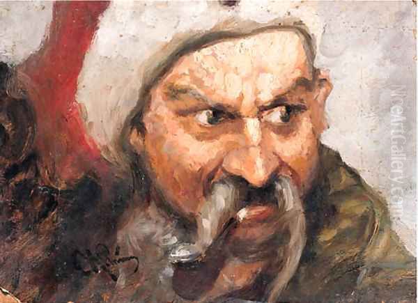 The Zaporozhskii Cossacks write a letter to the Sultan Oil Painting by Repin Iliya