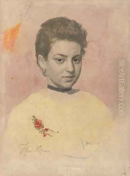 Portrait of Vera Shevtsova Oil Painting by Repin Iliya