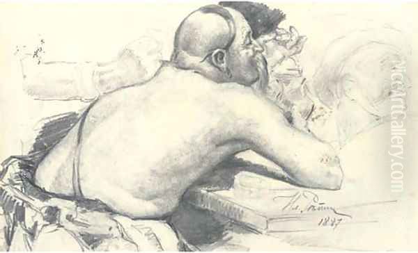 The Reply of the Zaporozhian Cossacks to the Turkish Sultan Oil Painting by Repin Iliya