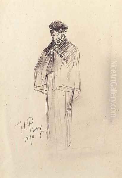 At the Entrance Oil Painting by Repin Iliya