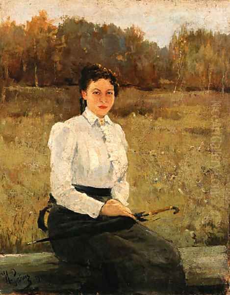 Portrait of N. Repina Oil Painting by Repin Iliya