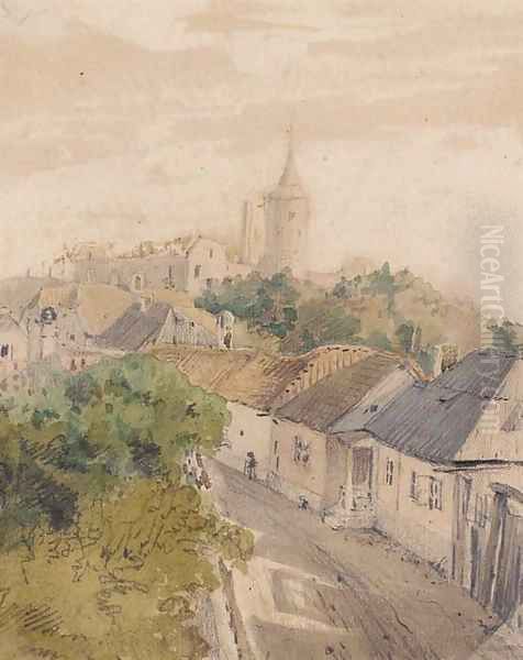 View over a Baltic Town Oil Painting by Repin Iliya