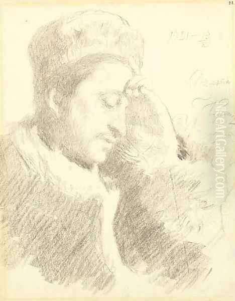 Portrait of Yuri Repin Oil Painting by Repin Iliya