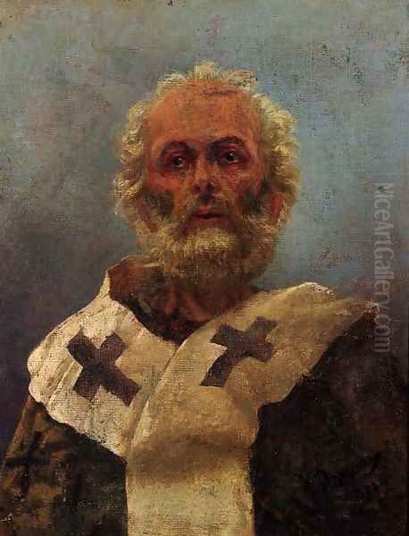 Saint Nicholas of Myra Oil Painting by Repin Iliya