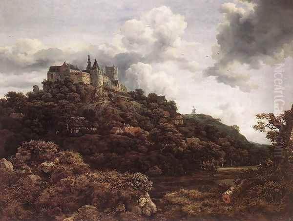 Bentheim Castle 1653 Oil Painting by Jacob Van Ruisdael