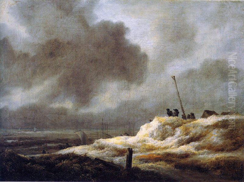 View from the dunes to the sea Oil Painting by Jacob Van Ruisdael