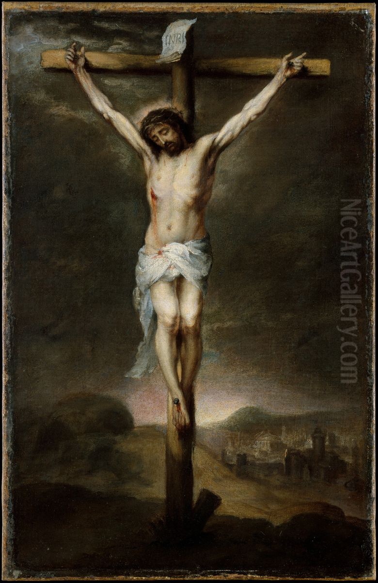 The Crucifixion Oil Painting by Bartolome Esteban Murillo