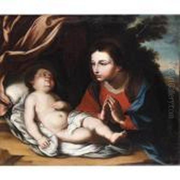 The Madonna And Child Oil Painting by Bartolome Esteban Murillo