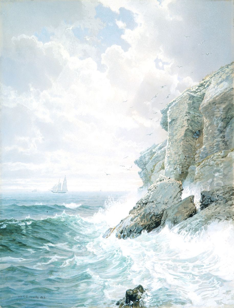 Purgatory Cliff Oil Painting by William Trost Richards