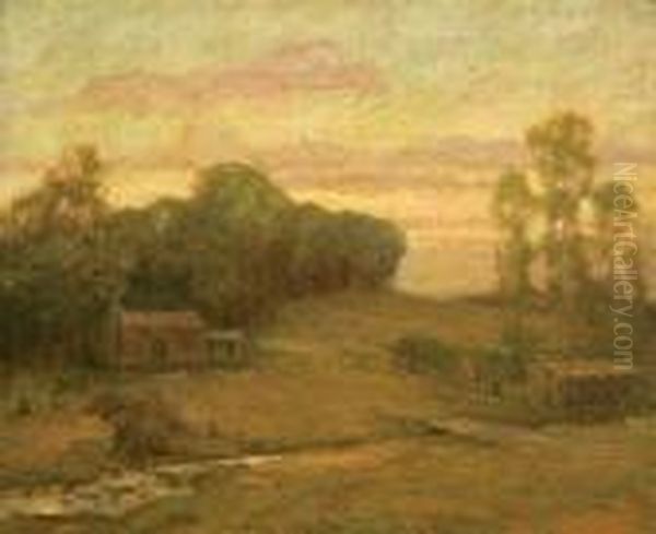 Autumn Landscape Oil Painting by John Francis Murphy