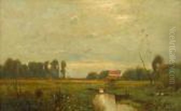 Country Landscape Oil Painting by John Francis Murphy