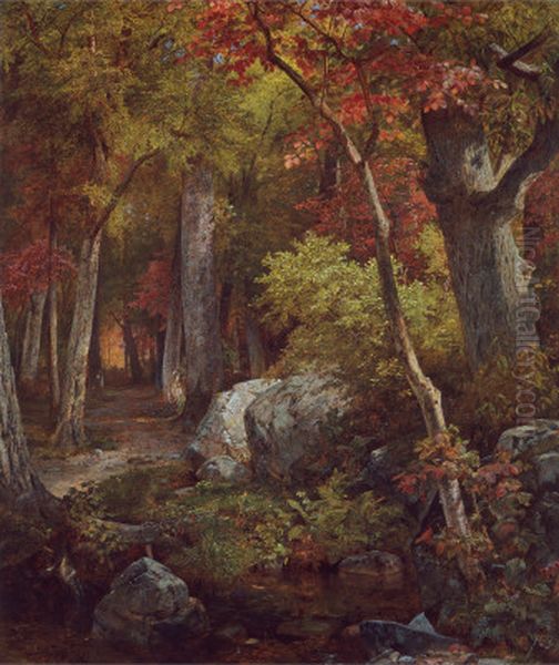 October Oil Painting by William Trost Richards
