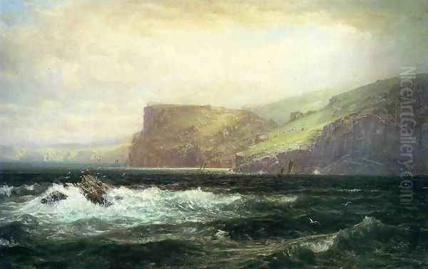 Tintagel Coast Oil Painting by William Trost Richards