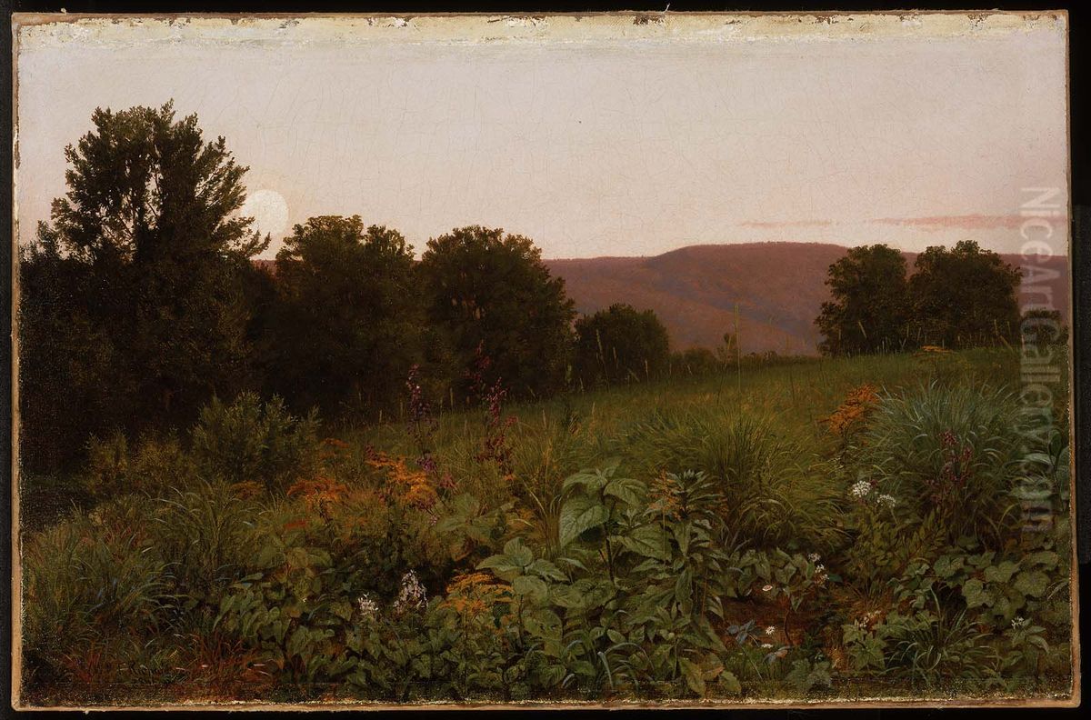 Sunset on the Meadow Oil Painting by William Trost Richards