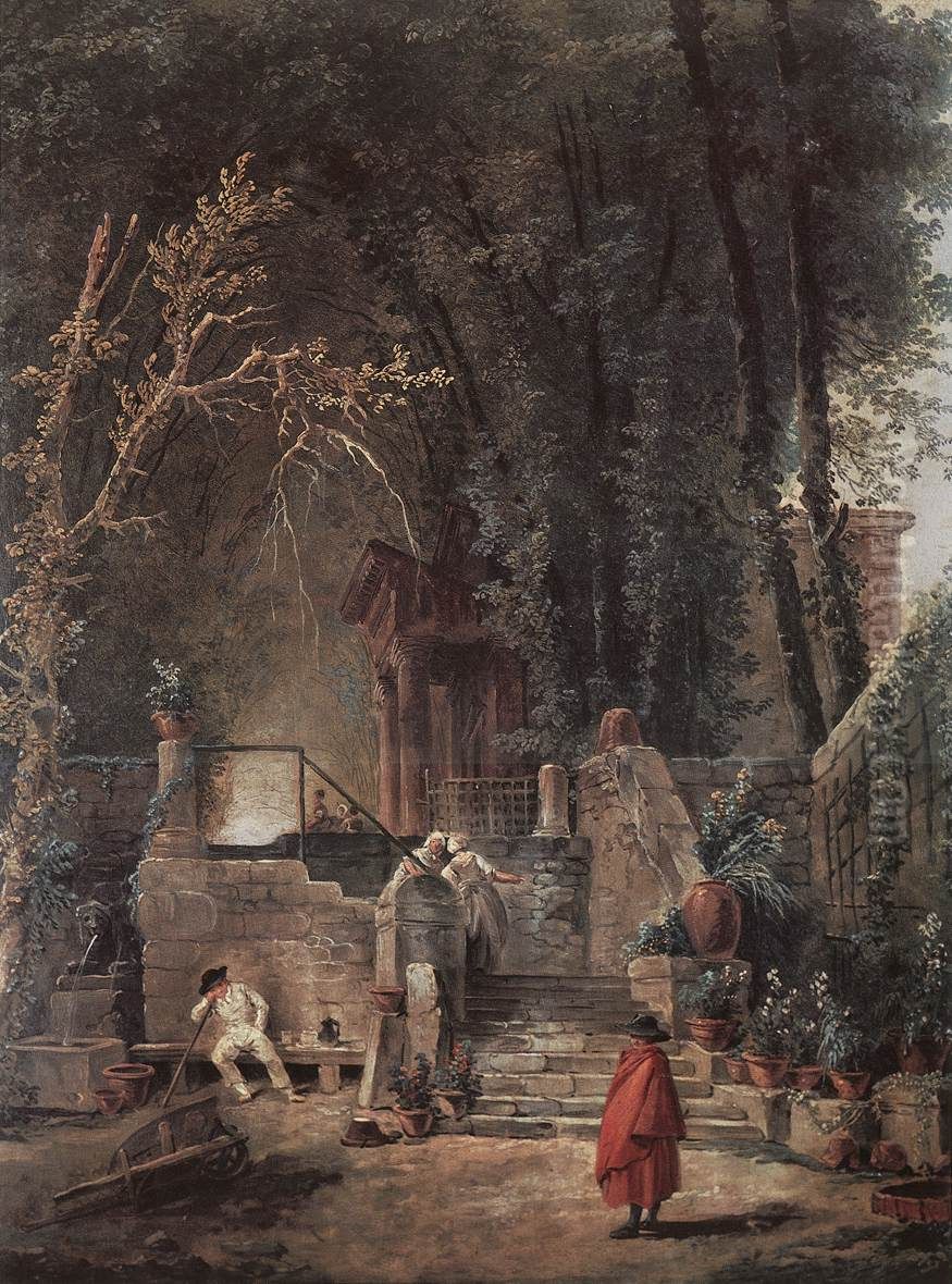 Italian Park Oil Painting by Hubert Robert