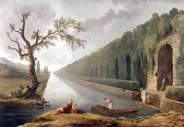 The Canal Oil Painting by Hubert Robert