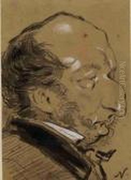 Sigismond Thalberg (1812-1871) Oil Painting by Gaspard Felix Tournachon Nadar