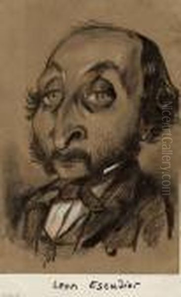 Leon Escudier Dit Male (1808-1881), Pantheon Nadar 181 Oil Painting by Gaspard Felix Tournachon Nadar