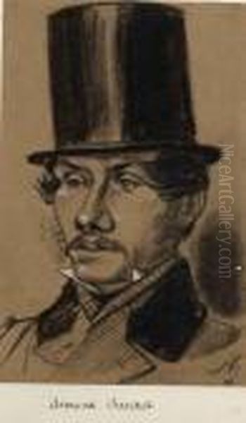 Armand Baschet (1829-1886), Pantheon Nadar 213 Oil Painting by Gaspard Felix Tournachon Nadar