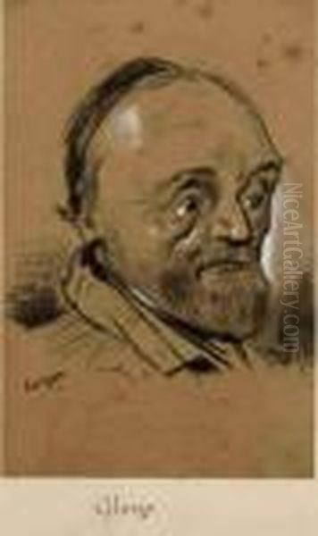 Auguste Barthelemi Glaize (1807-1893) Oil Painting by Gaspard Felix Tournachon Nadar