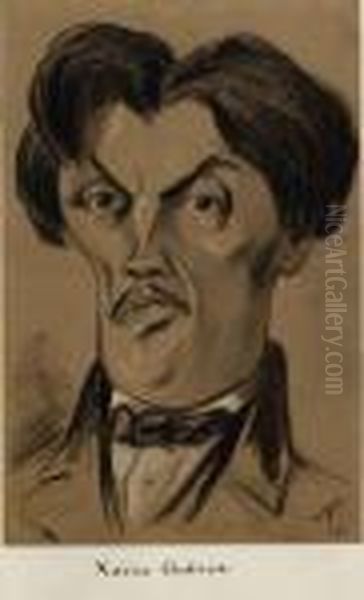 Xavier Aubryet (1827-1880) Pantheon Nadar 216 Oil Painting by Gaspard Felix Tournachon Nadar