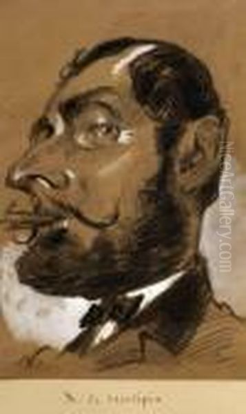 Xavier Aymon De Montepin (1824-1902), Pantheon Nadar 117 Oil Painting by Gaspard Felix Tournachon Nadar