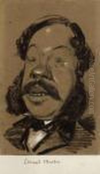 Edouard Martin (1828-1866) Oil Painting by Gaspard Felix Tournachon Nadar