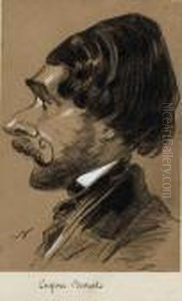 Eugene Bareste (1814-1861), Pantheon Nadar 187 Oil Painting by Gaspard Felix Tournachon Nadar