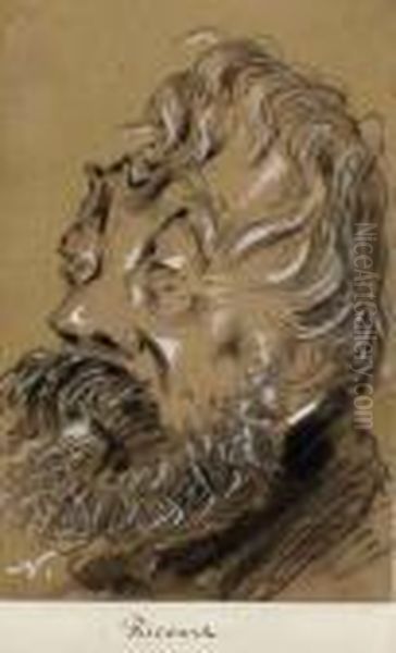 Achille Ricourt, Pantheon Nadar 95 Oil Painting by Gaspard Felix Tournachon Nadar