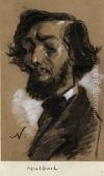 Arthur Hubbard (1827-1882) Oil Painting by Gaspard Felix Tournachon Nadar