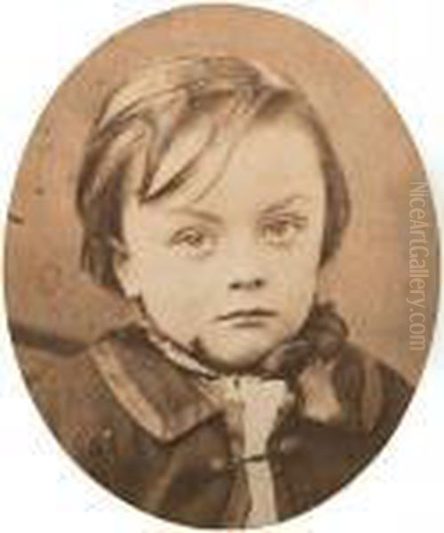 Portrait De Paul Nadar Enfant Oil Painting by Gaspard Felix Tournachon Nadar