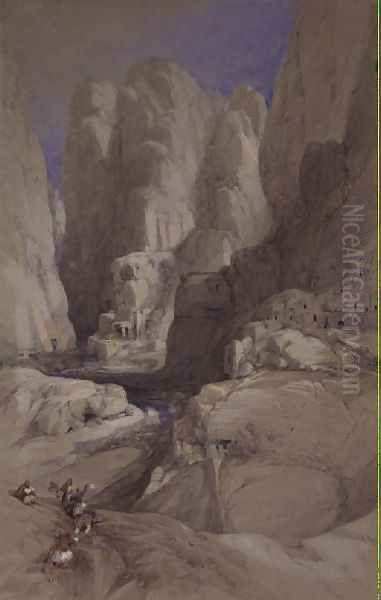 Entrance to Petra, Jordan Oil Painting by David Roberts