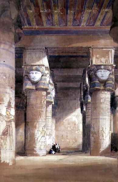 Dendera ancient Tentyris, 1838 Oil Painting by David Roberts