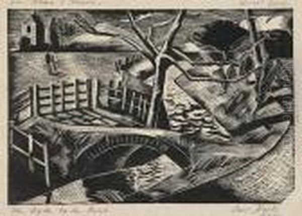 The Dyke By The Road Oil Painting by Paul Nash
