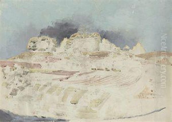 Wittenham Clumps Oil Painting by Paul Nash